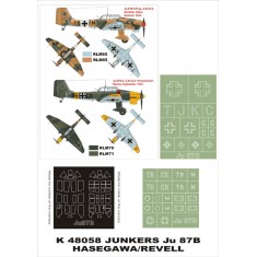 1/48 Ju-87B Paint Mask for Hasegawa/Revell (Canopy Masks + Insignia Masks)