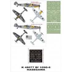 1/48 Messerschmitt Bf 109G-6 Paint Mask Vol.2 for Hasegawa (Canopy Masks + Insignia Masks)