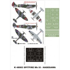 1/48 Supermarine Spitfire Mk.IX Canopy Masks + Insignia Masks Vol.1 for Hasegawa