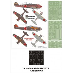 1/48 Nakajima Ki-84 Hayate Paint Mask Vol.3 for Hasegawa (Canopy Masks + Insignia Masks)