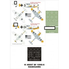 1/48 Messerschmitt Bf 109G-6 Paint Mask Vol.3 for Hasegawa (Canopy Masks + Insignia Masks)