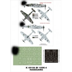 1/48 Messerschmitt Bf 109K-4 Paint Mask Vol.2 for Hasegawa (Canopy Masks + Insignia Masks)