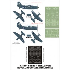 1/48 SB2C-4 Helldiver Paint Mask Vol.1 for Revell (Canopy Masks + Insignia Masks)