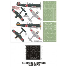 1/48 Nakajima Ki-84 Hayate Paint Mask Vol.4 for Hasegawa (Canopy Masks + Insignia Masks)
