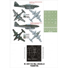 1/48 Me-262A-2 Paint Mask Vol.1 for Tamiya (Canopy Masks + Insignia Masks)