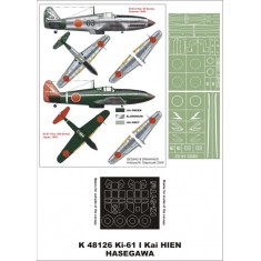 1/48 Ki-61-I Kai Hien Paint Mask for Hasegawa (Canopy Masks + Insignia Masks)