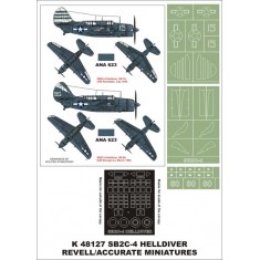 1/48 SB2C-4 Helldiver Paint Mask Vol.3 for Revell (Canopy Masks + Insignia Masks)
