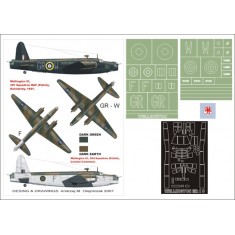 1/48 Wellington IC Paint Mask for Trumpeter (Canopy Masks + Insignia Masks + Decals)