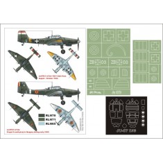 1/48 Ju-87D Paint Mask for Hasegawa (Canopy Masks + Insignia Masks)