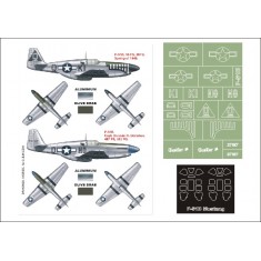 1/48 P-51B Mustang Paint Mask Vol.6 for Tamiya (Canopy Masks + Insignia Masks)