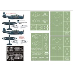 1/48 TBF-1C Avenger Paint Mask for Accurate Miniatures (Canopy Masks + Insignia Masks)