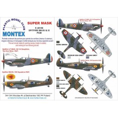 1/48 Spitfire MK VIII & IX Paint Mask for Hasegawa (Canopy Masks + Insignia Masks)