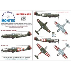 1/48 Messerschmitt Bf 109E3 (Swiss) Paint Mask for Tamiya (Canopy Masks + Insignia Masks)