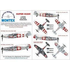 1/48 Messerschmitt Bf 109G6 (Swiss) Paint Mask for Hasegawa (Canopy Masks +Insignia Masks)