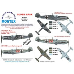 1/48 Messerschmitt Bf 109E-4 Paint Mask Vol.2 for Tamiya (Canopy Masks + Insignia Masks)