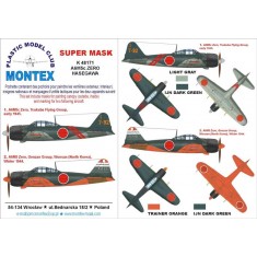 1/48 Mitsubishi A6M5 Zero Paint Mask for Hasegawa (Canopy Masks + Insignia Masks)
