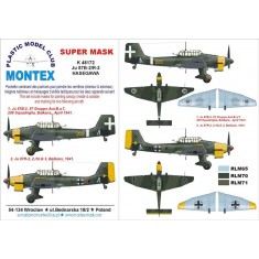 1/48 Ju 87B Paint Mask for Hasegawa (Canopy Masks + Insignia Masks)