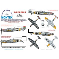 1/48 Messerschmitt Bf 109G-6 Paint Mask Vol.4 for Hasegawa (Canopy Masks + Insignia Masks)
