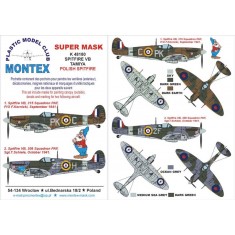 1/48 Supermarine Spitfire VB Canopy Masks + Insignia Masks + Decals for Tamiya