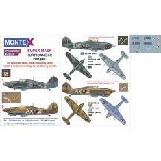 1/48 Hurricane IIC Paint Mask for Italeri kit (Canopy Masks + Insignia Mask + Decals)