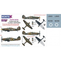 1/48 Hawker Hurricane Mk.I Paint Mask for Classic Airframes (Insignia&Canopy Masks+Decals)