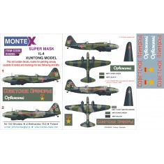 1/48 IL-4 Paint Mask for Xuntong Model kit (Canopy Masks + Insignia Masks + Decals)