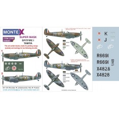 1/48 Spitfire Mk.I Paint Mask for Tamiya kit (Canopy Masks + Insignia Mask + Decals)