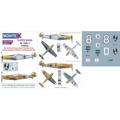 1/48 Bf 109E-7 Paint Mask for Tamiya kit (Canopy Masks + Insignia Mask + Decals)