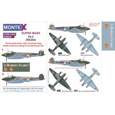 1/48 Petlyakov Pe-2 Paint Mask No.2 for Zvezda (Canopy Masks + Insignia Masks + Decals)