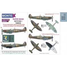 1/48 Supermarine Spitfire Mk.I Paint Mask for Tamiya kit