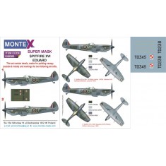 1/48 Spitfire XVI  Paint Mask for Eduard Models (Insignia & Canopy Masks + Decals)