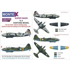 1/48 Ilyushin Il-4 Paint Masks for Xuntong Model (2x canopy & 1x insignia masks)