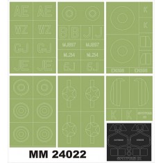 1/24 Supermarine Spitfire Mk.IXc Paint Mask for Airfix #17001