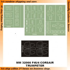 1/32 Vought F4U-4 Corsair Paint Mask for Trumpeter kit (Canopy Masks + Insignia Masks)