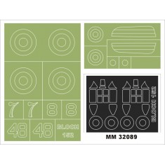 1/32 Bloch MB.152 Paint Mask for Azur kit (Canopy Masks + Insignia Masks)