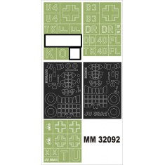 1/32 Junkers Ju-88A1 Paint Mask for Revell kit (Canopy Masks + Insignia Masks)