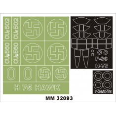 1/32 H-75 Hawk (Finland) Paint Mask for Special Hobby kit (Canopy Masks + Insignia Masks)
