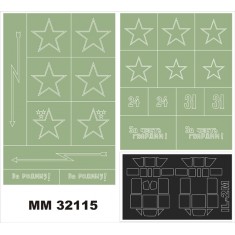 1/32 Ilyushin Il-2M Sturmovik Paint Mask for HobbyBoss kit (Canopy Masks+Insignia Masks)