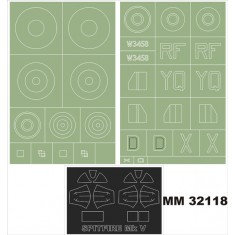 1/32 Supermarine Spitfire VB Paint Mask for HobbyBoss kit (Canopy Masks + Insignia Masks)