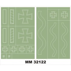 1/32 Albatros D.III (OAW) Paint Mask for Roden kit (2 Insignia Masks)