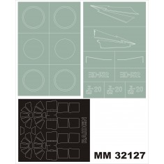 1/32 Mitsubishi J2M3 Raiden Paint Mask for Hasegawa kit (Canopy Masks + Insignia Masks)