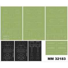 1/32 Consolidated B-24J Liberator Paint Masks for Hobby Boss kit #83211