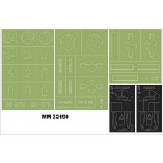 1/32 Douglas A-26 Invader Paint Masking for HobbyBoss 83213 (2 canopy & 3 insignia masks)