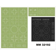 1/32 Fiat CR.42 Paint Masking for ICM kit 32021 (2 canopy & 2 insignia masks)
