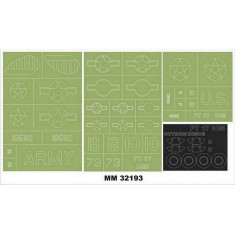 1/32 Boeing PT-17/N2S-3 Stearman Masking for ICM kit 32050 (2 canopy & 3 insignia masks)