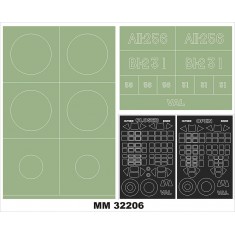 1/32 D3A1 Val Canopy (Outside & Inside) & Insignia Masks for Infinity kit #3206