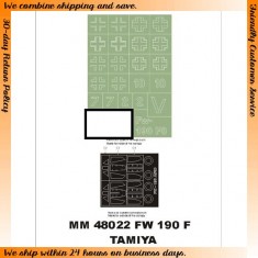1/48 Focke-Wulf Fw-190 F-8 Paint Mask for Tamiya kit (Canopy Masks + Insignia Masks)