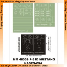 1/48 P-51D Mustang Paint Mask for Hasegawa kit (Canopy Masks + Insignia Masks)