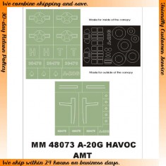 1/48 Douglas A-20G Havoc Paint Mask for AMT kit (Canopy Masks + Insignia Masks)