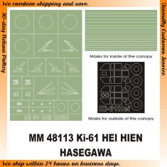 1/48 Kawasaki KI-61 Hien I-Hei Paint Mask for Hasegawa kit (Canopy Masks + Insignia Masks)